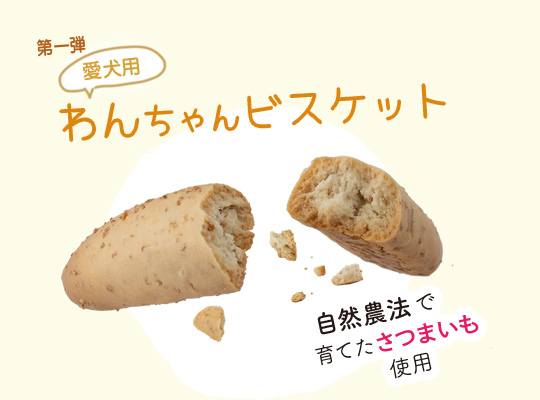 第一弾　わんちゃんビスケット｜自然農法で育てたさつまいも使用